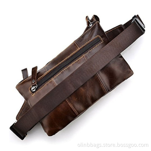 New Design Leather Strap Men Waist Bags